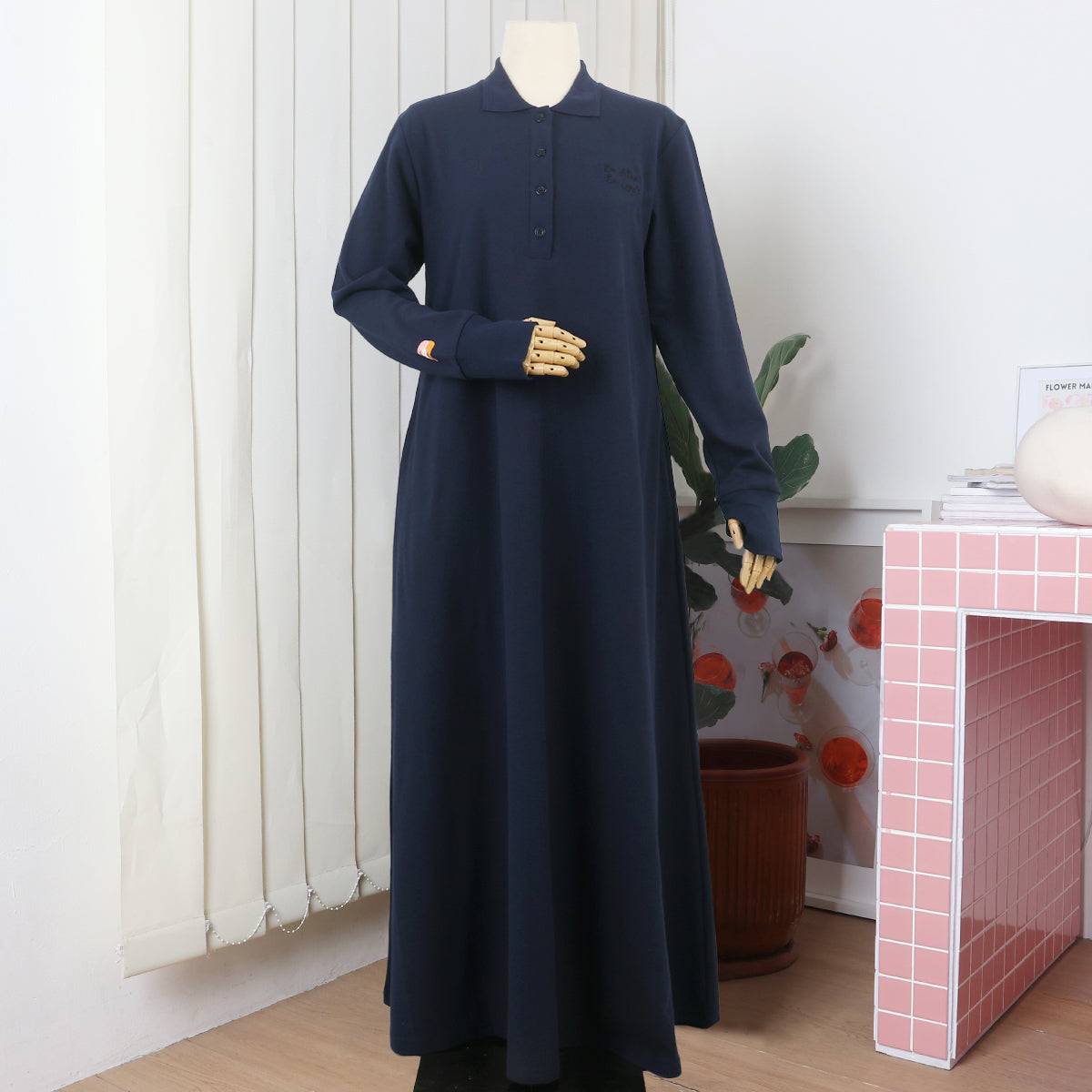 Adreena Dress - Navy