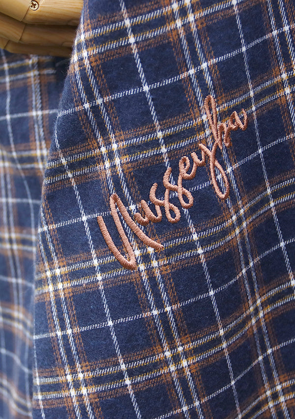 Azzahra Flannel - Navy