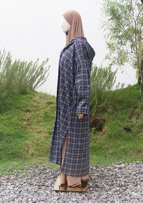 Azzahra Flannel - Navy