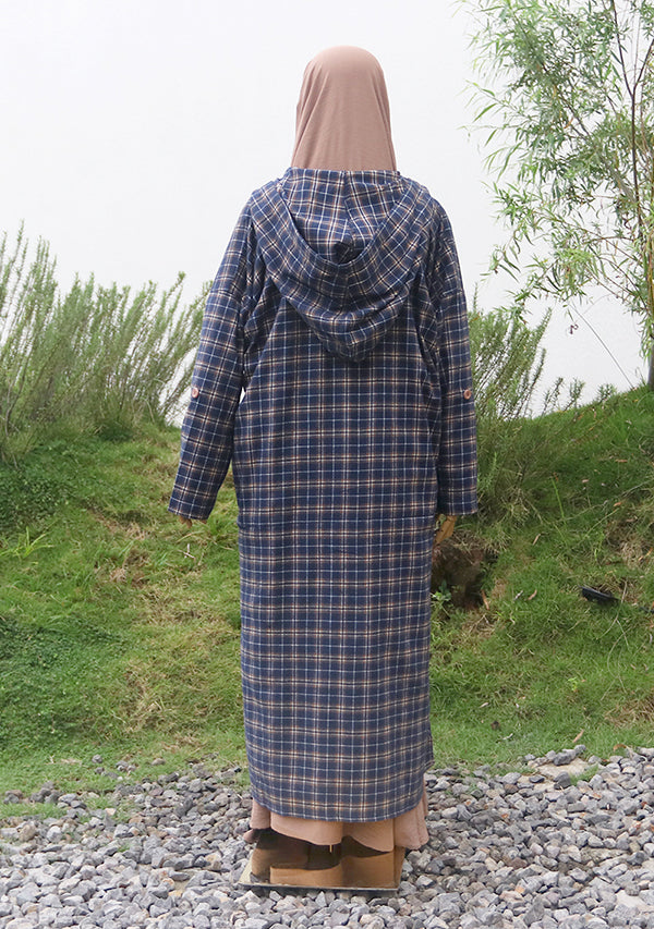 Azzahra Flannel - Navy