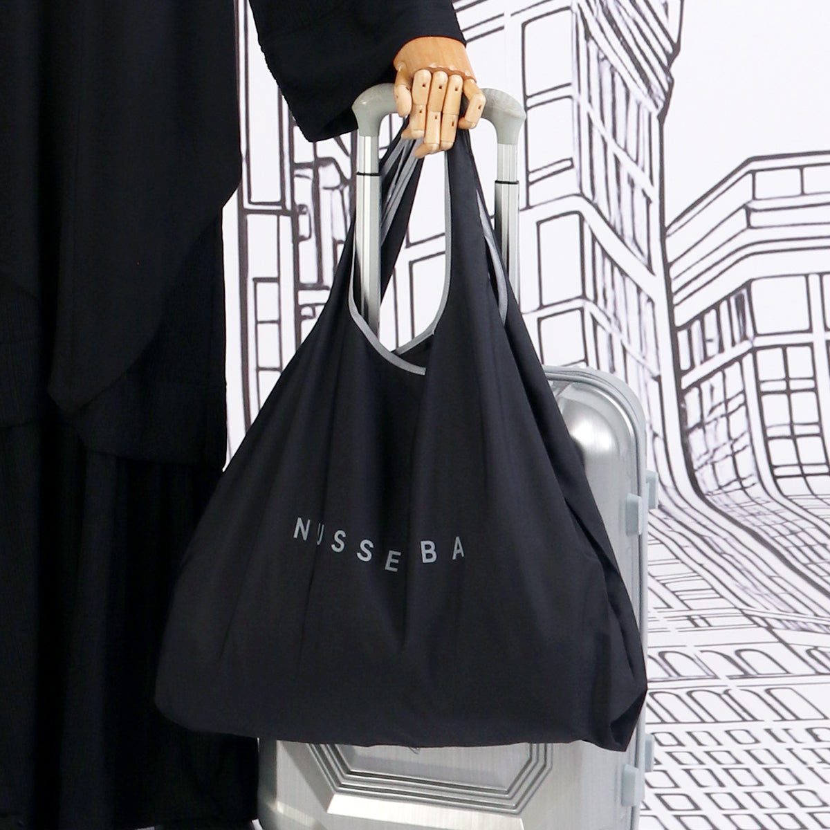 Folding Bag Nusseyba - Black