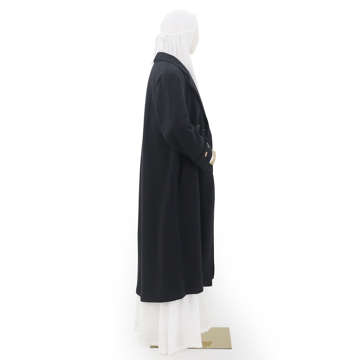 Hazeera Long Jacket - Black