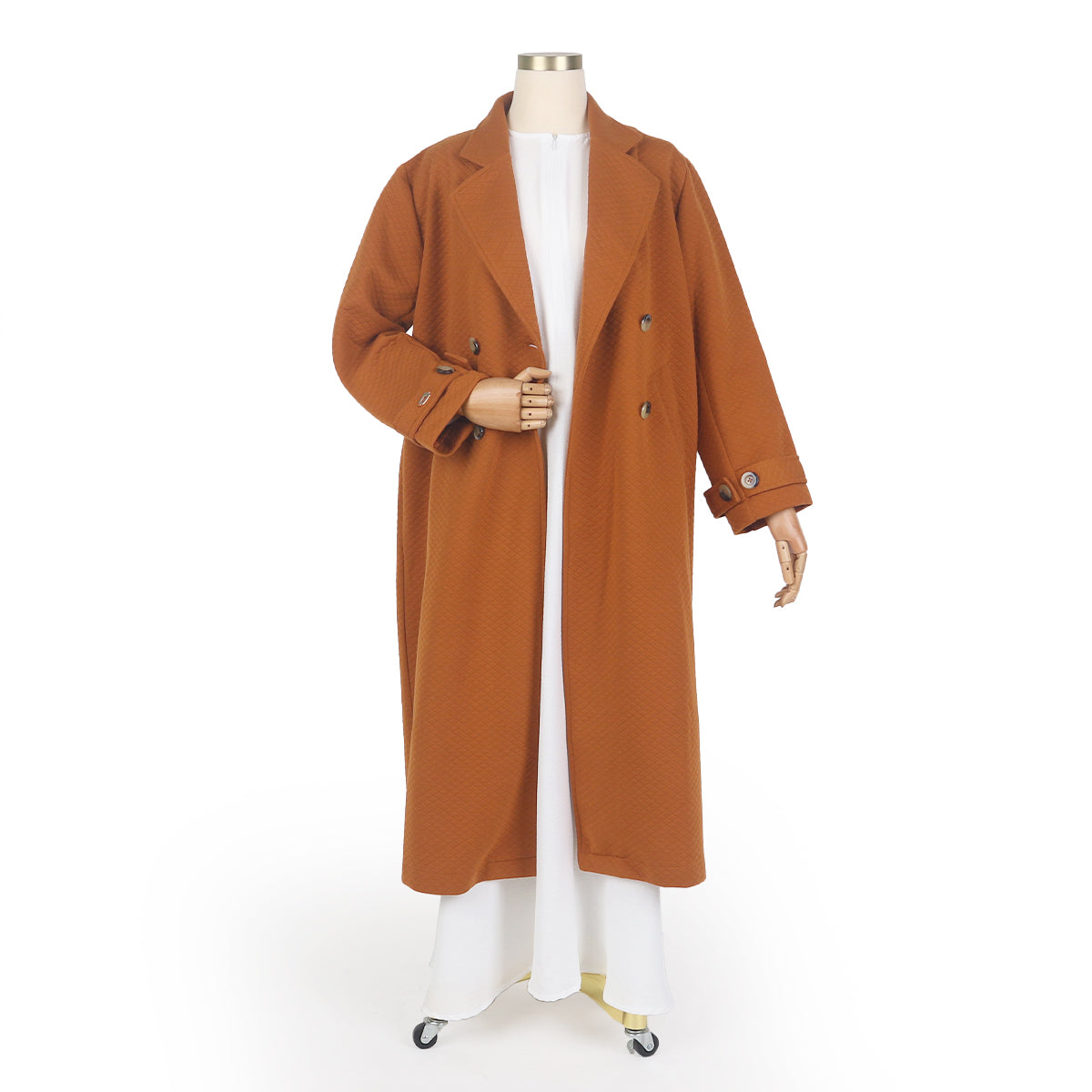 Hazeera Long Jacket - Brick