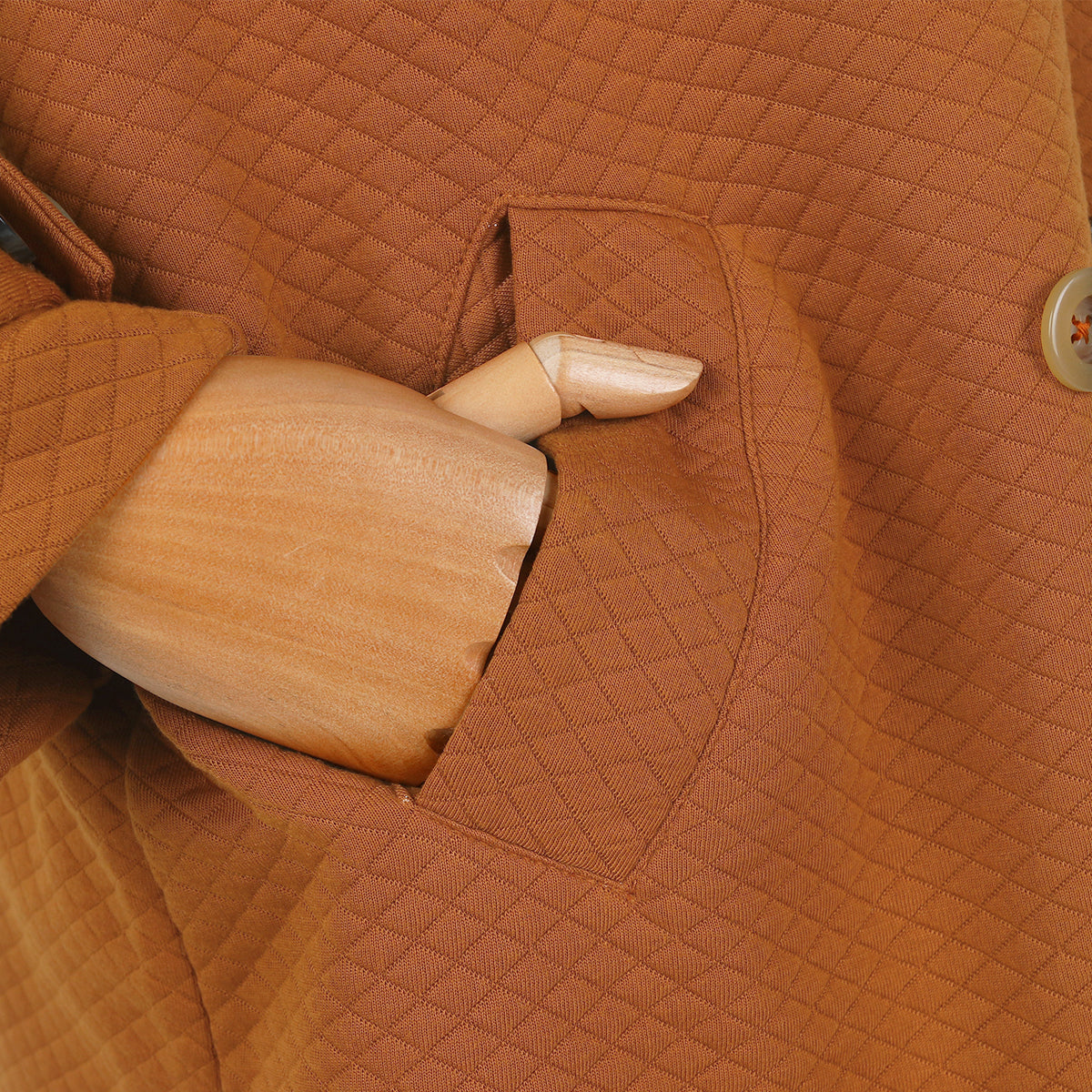 Hazeera Long Jacket - Brick