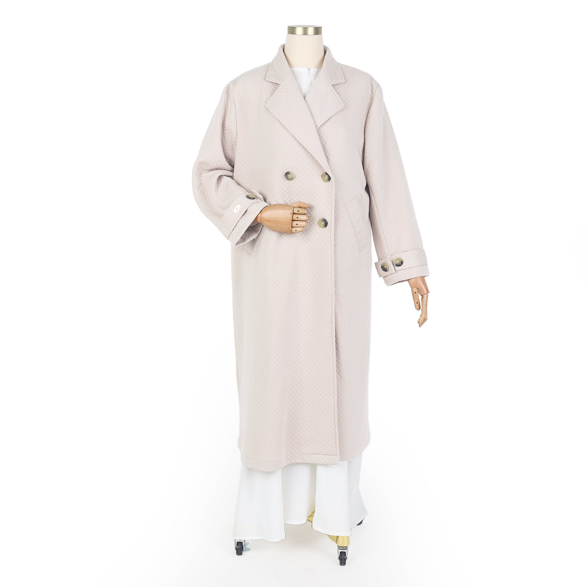 Hazeera Long Jacket - Cream