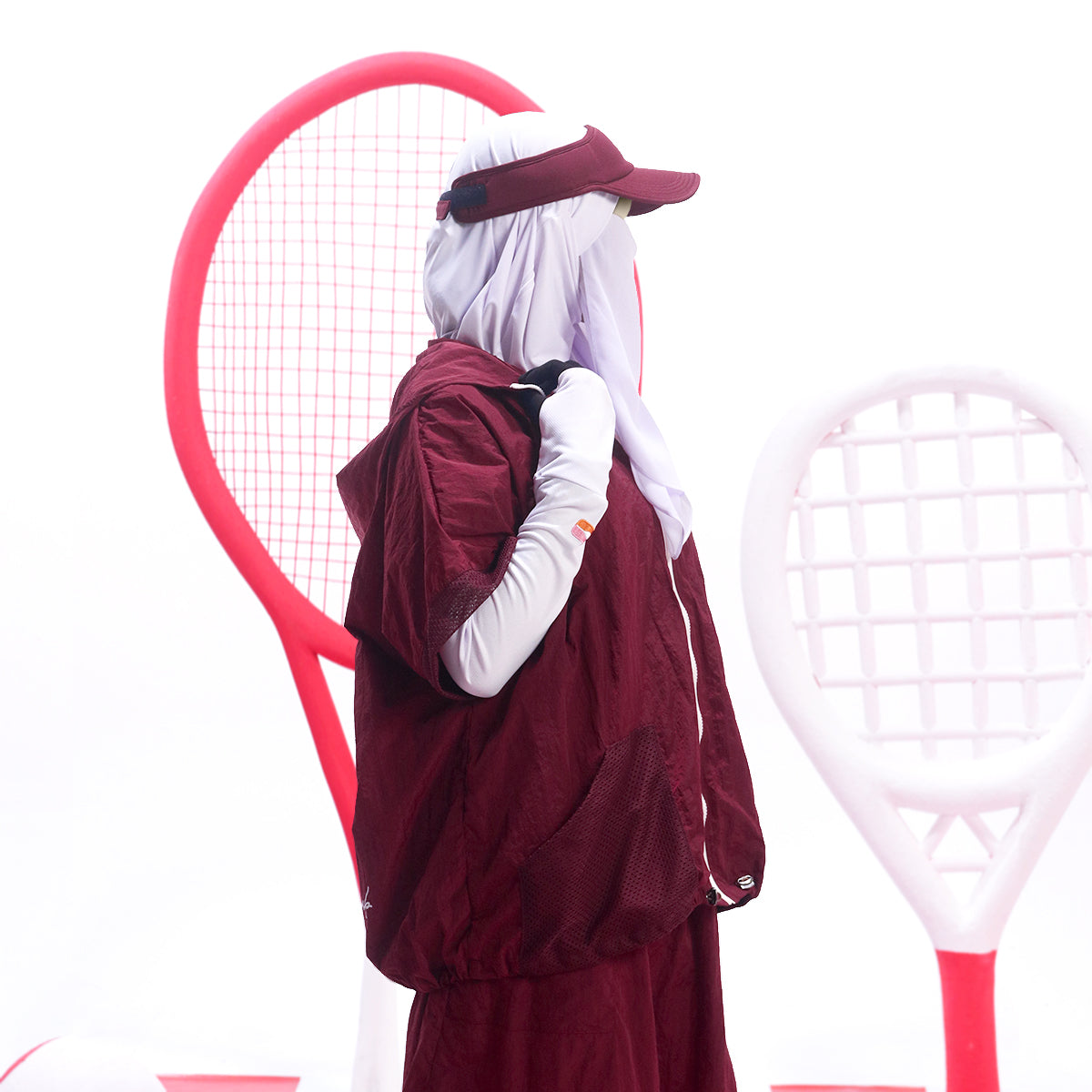 Hulaifah Vest - Burgundy