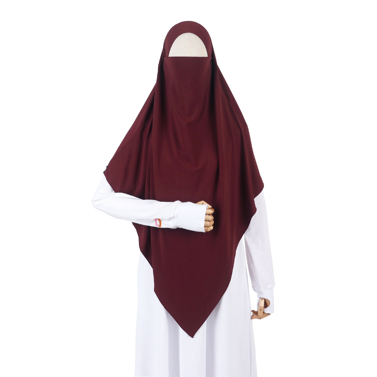 Husna French Khimar - Maroon