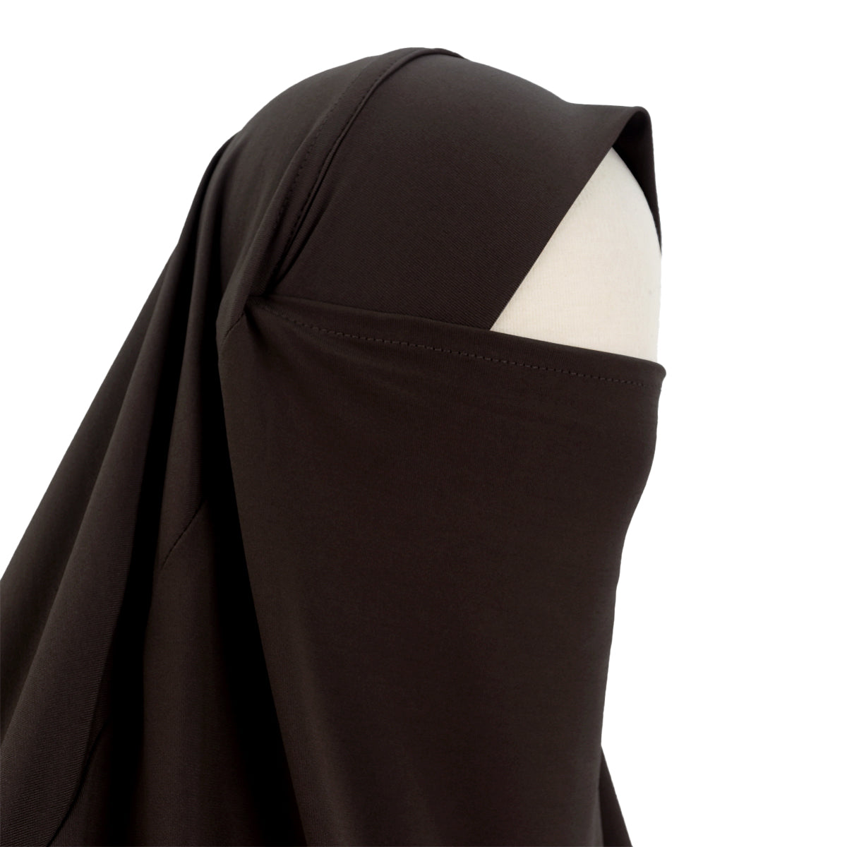 Husna French Khimar - Dark Brown