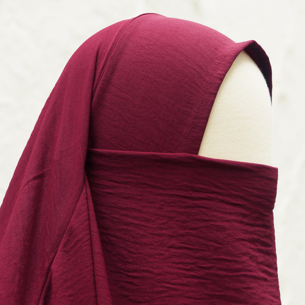 Jasmine French Khimar - Maroon