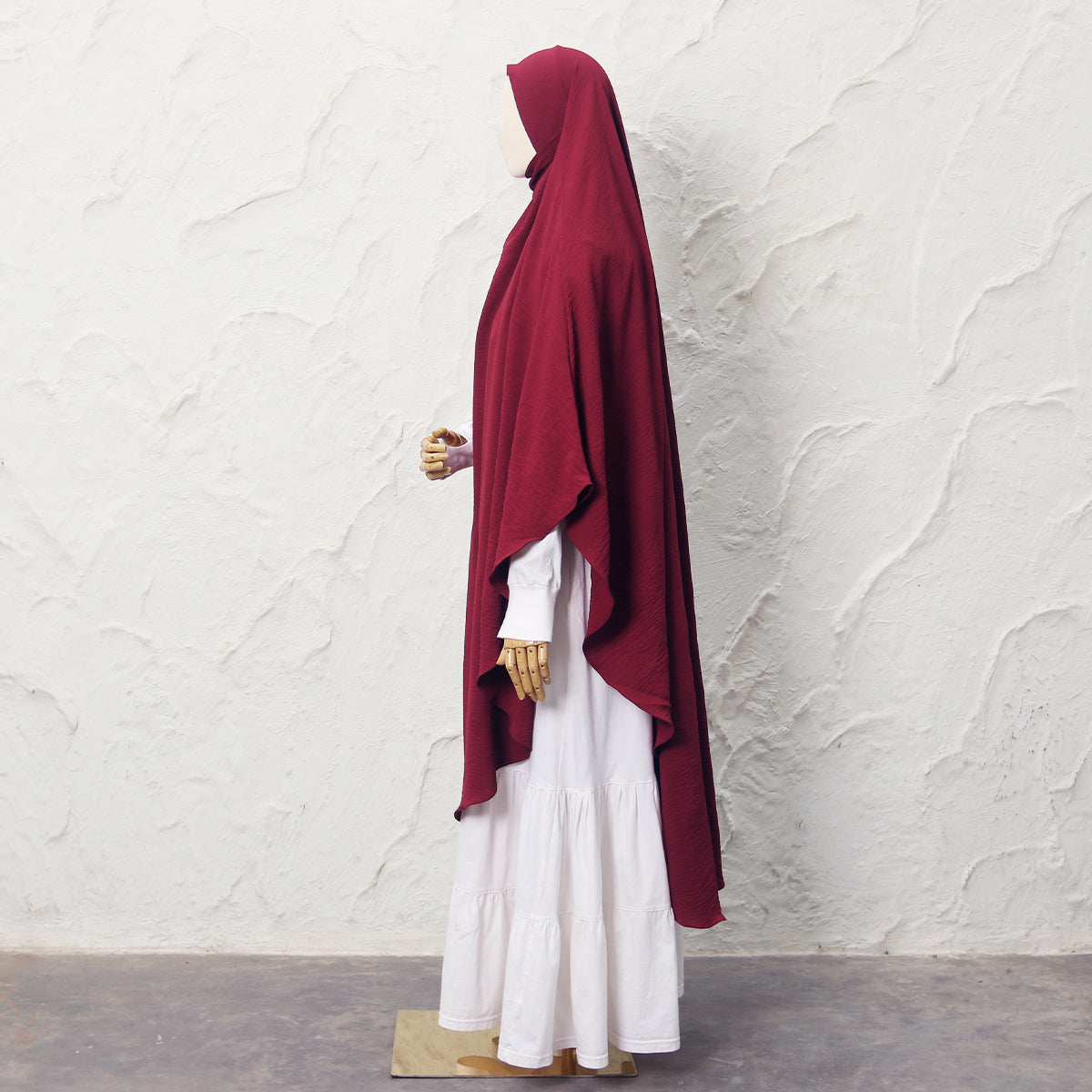 Jasmine French Khimar - Maroon