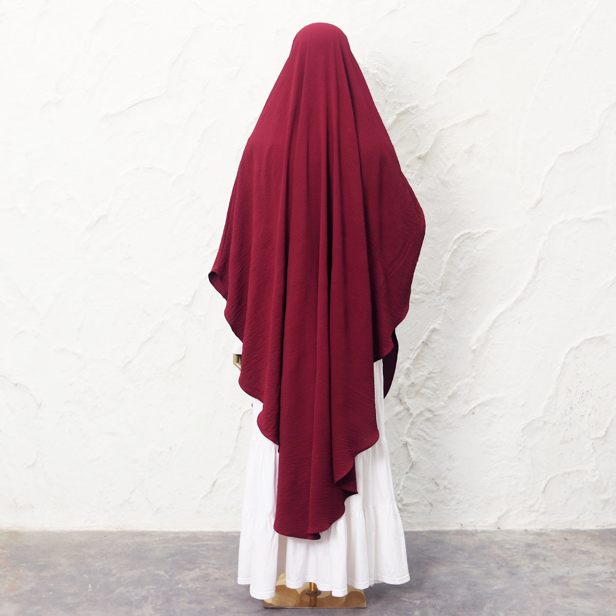 Jasmine French Khimar - Maroon