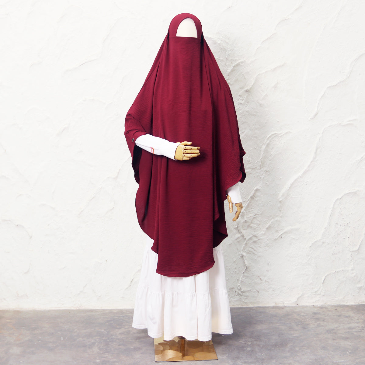 Jasmine French Khimar - Maroon