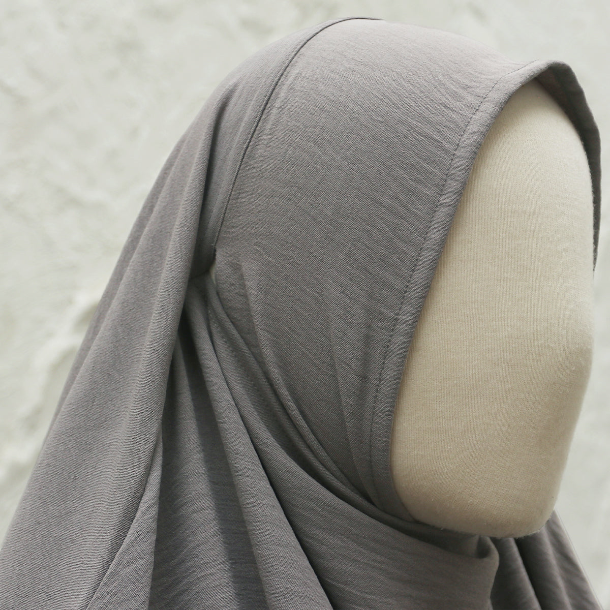 Jasmine French Khimar - Neutral Gray