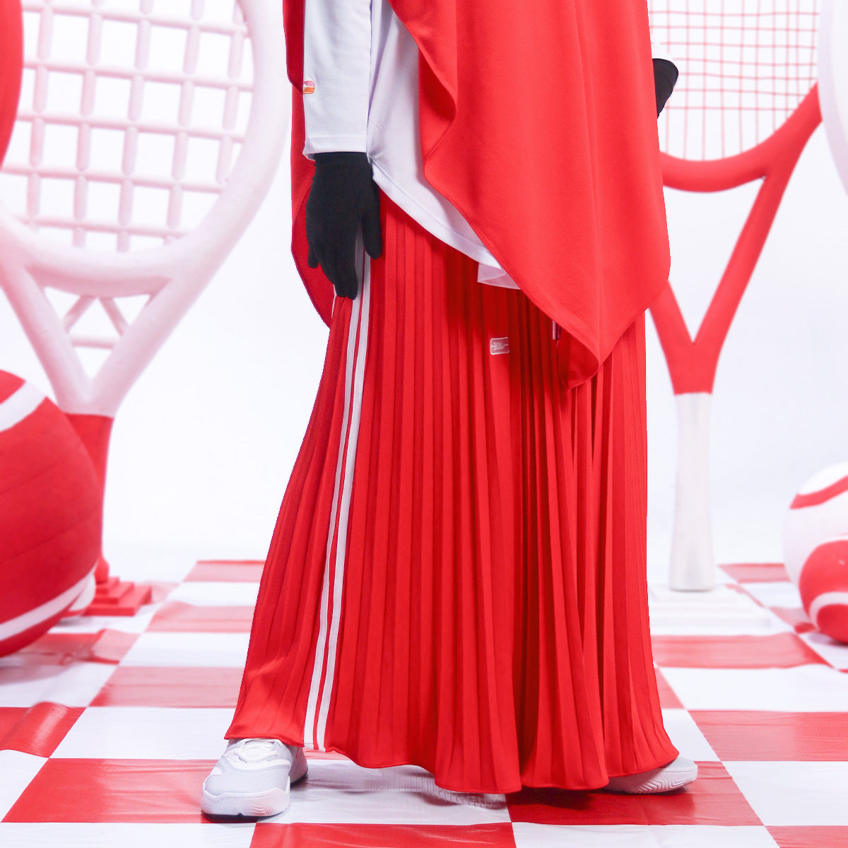 Keira Pleats Skirt - Red