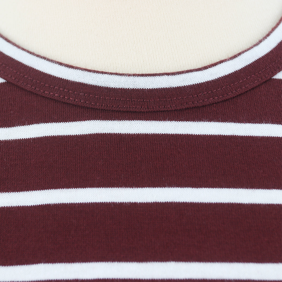 Laila Strip Top - Maroon