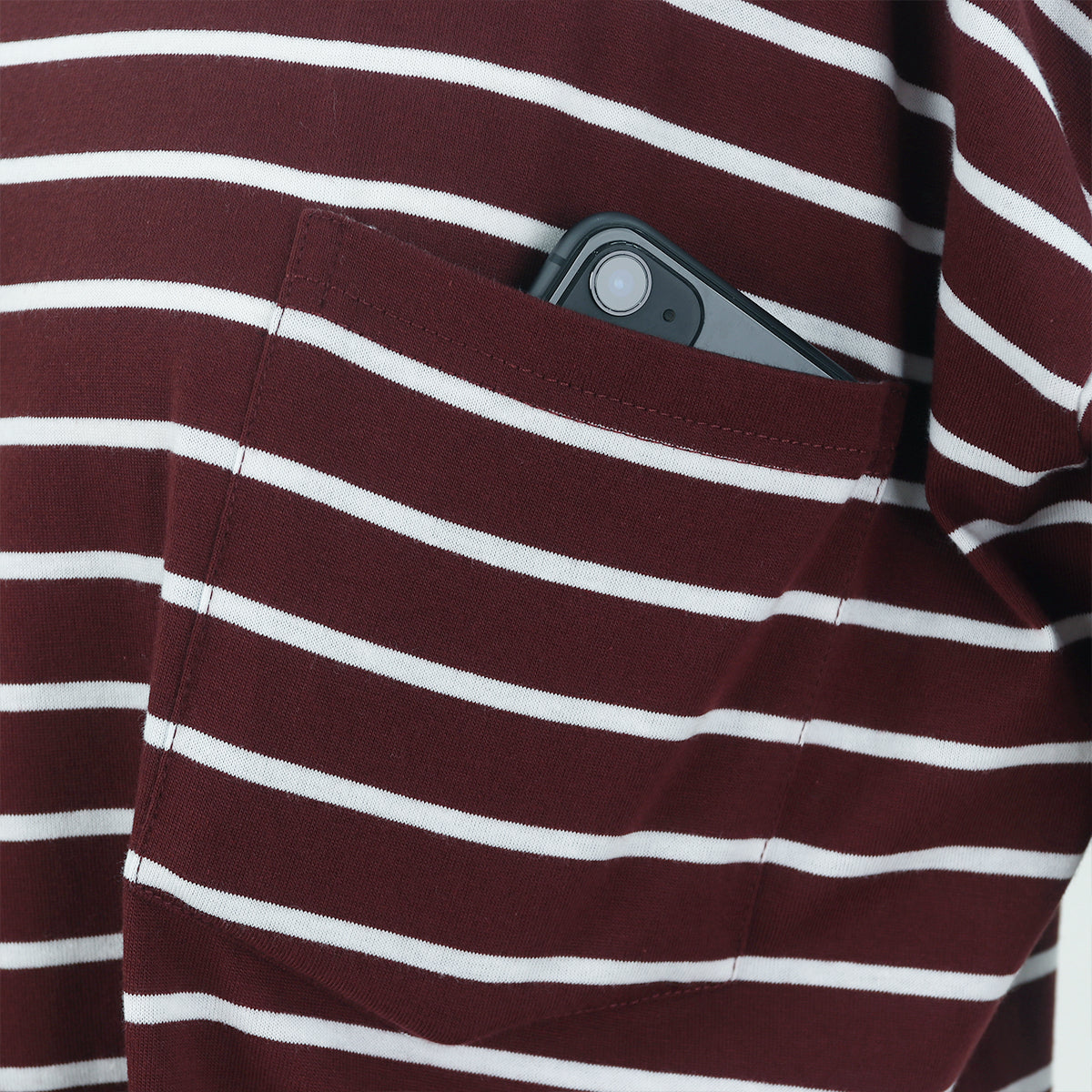 Laila Strip Top - Maroon