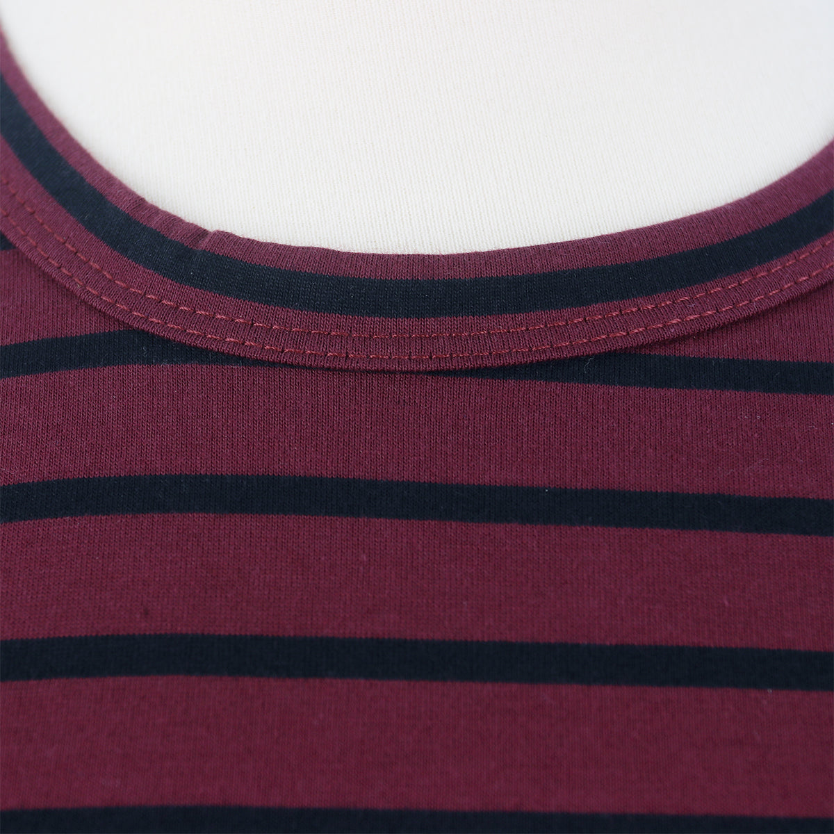Lana Strip Top - Maroon