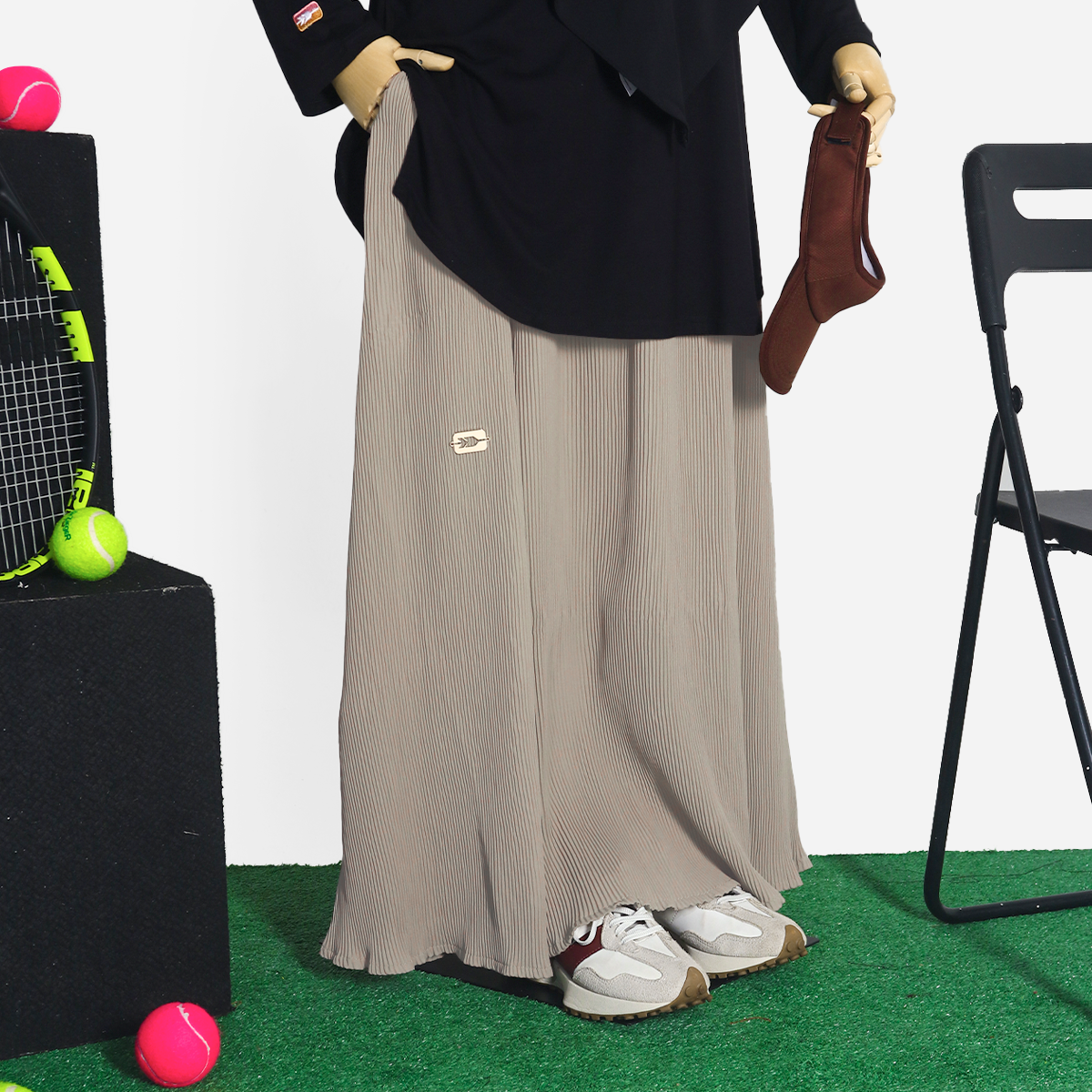 Launa Pleats Skirt - Mocca