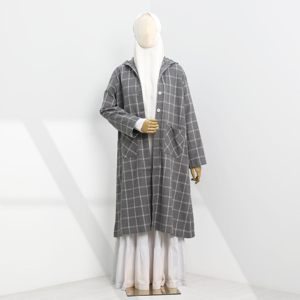 Maleekah Flannel - Grey