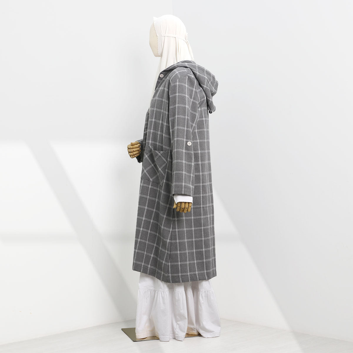 Maleekah Flannel - Grey