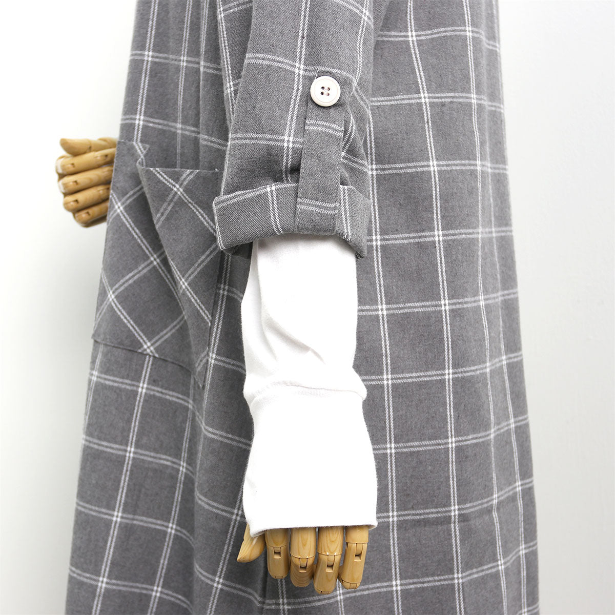 Maleekah Flannel - Grey