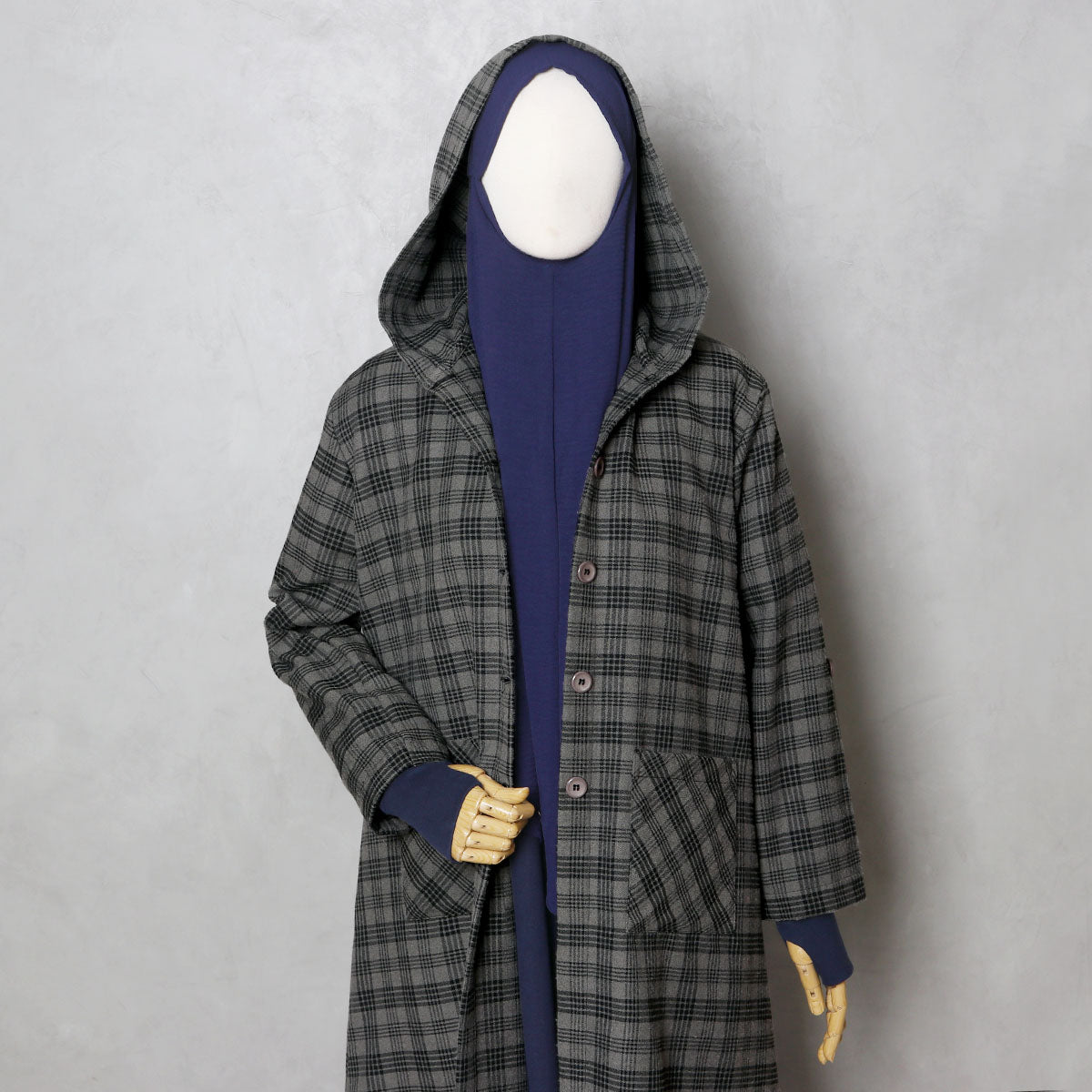 SAMPLE Maleekah Flannel - Dark Grey