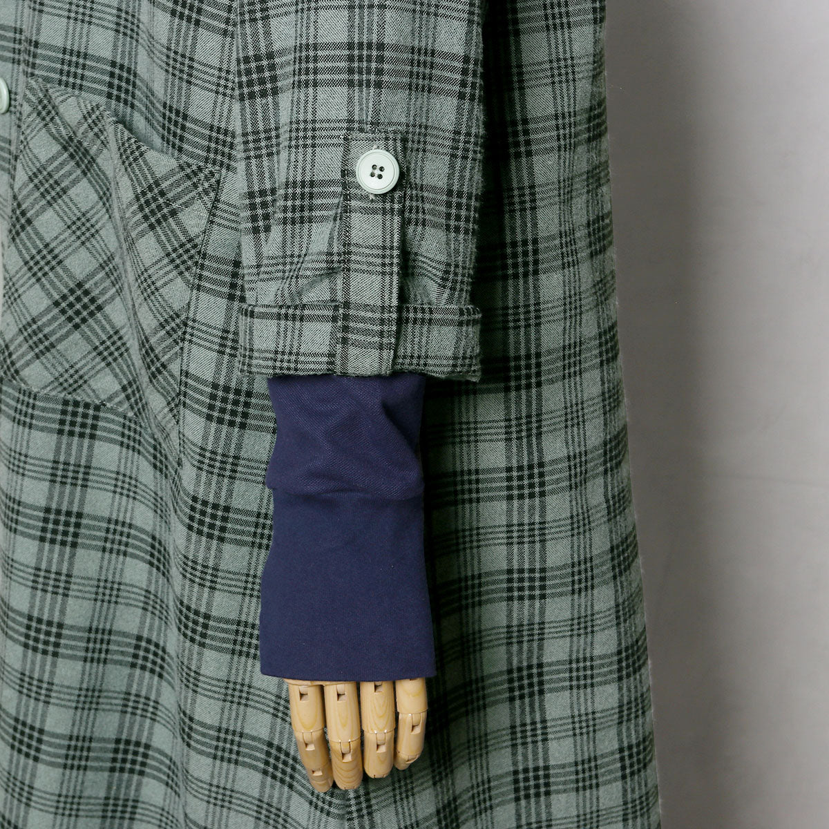 SAMPLE Maleekah Flannel - Sea Green