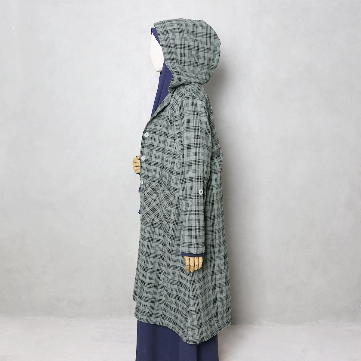 SAMPLE Maleekah Flannel - Sea Green