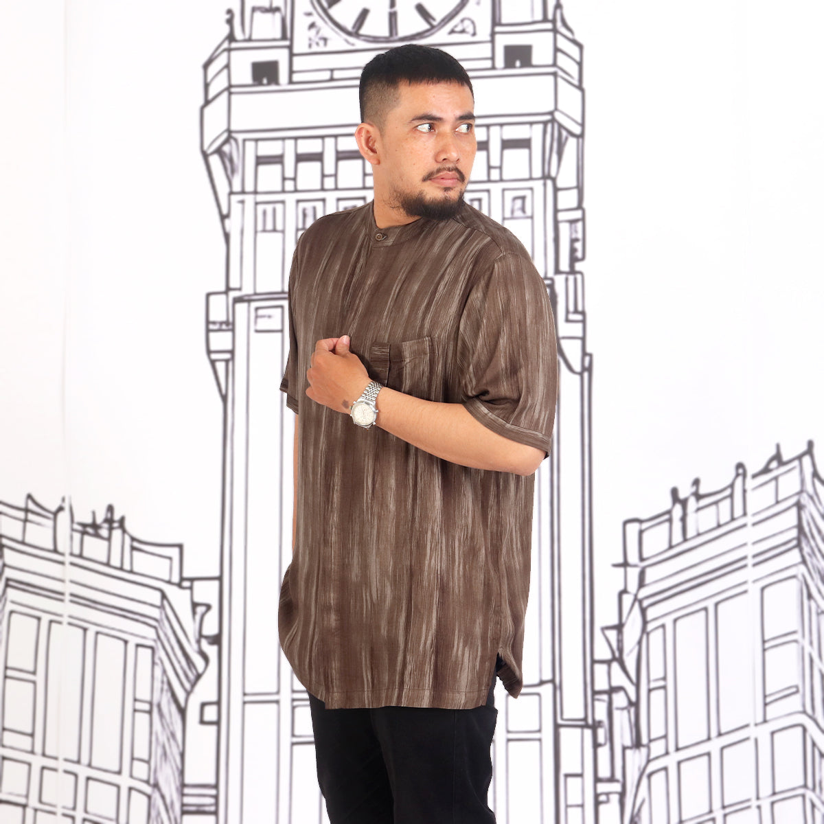 Miftah Kurta - Brown