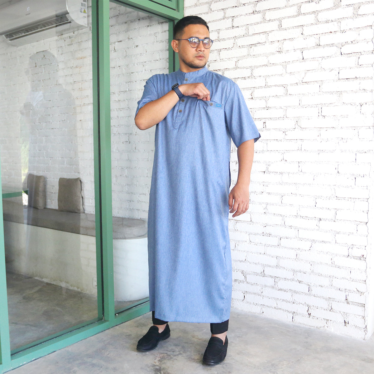 Rafasya Jubbah - Denim