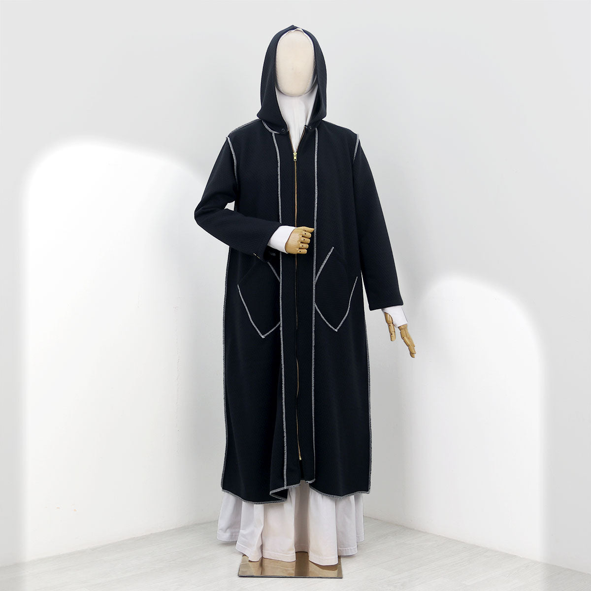 Nafeeza Long Jacket - Black
