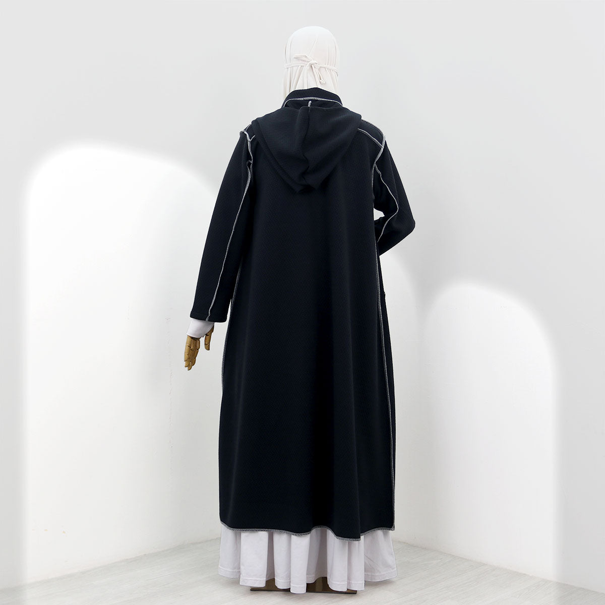 Nafeeza Long Jacket - Black