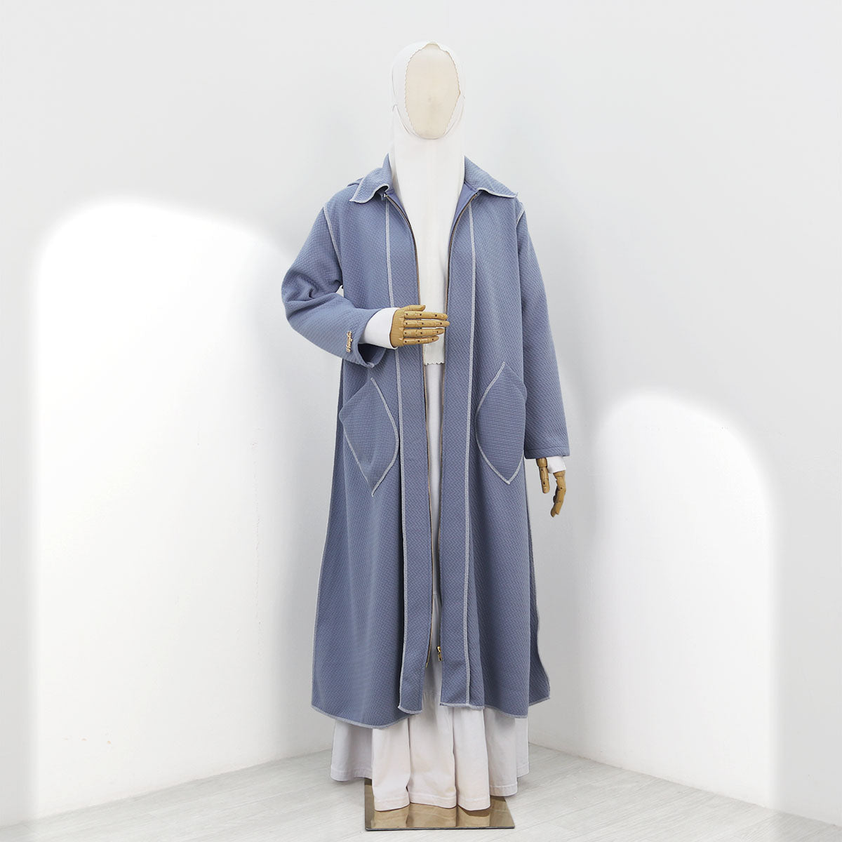 Nafeeza Long Jacket - Blue