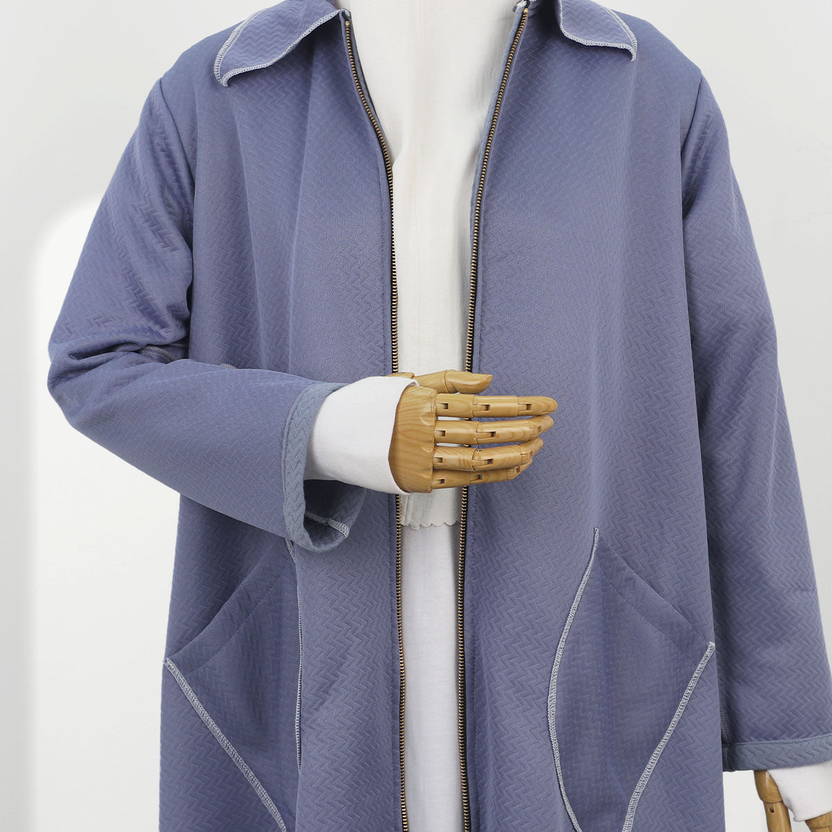 Nafeeza Long Jacket - Blue