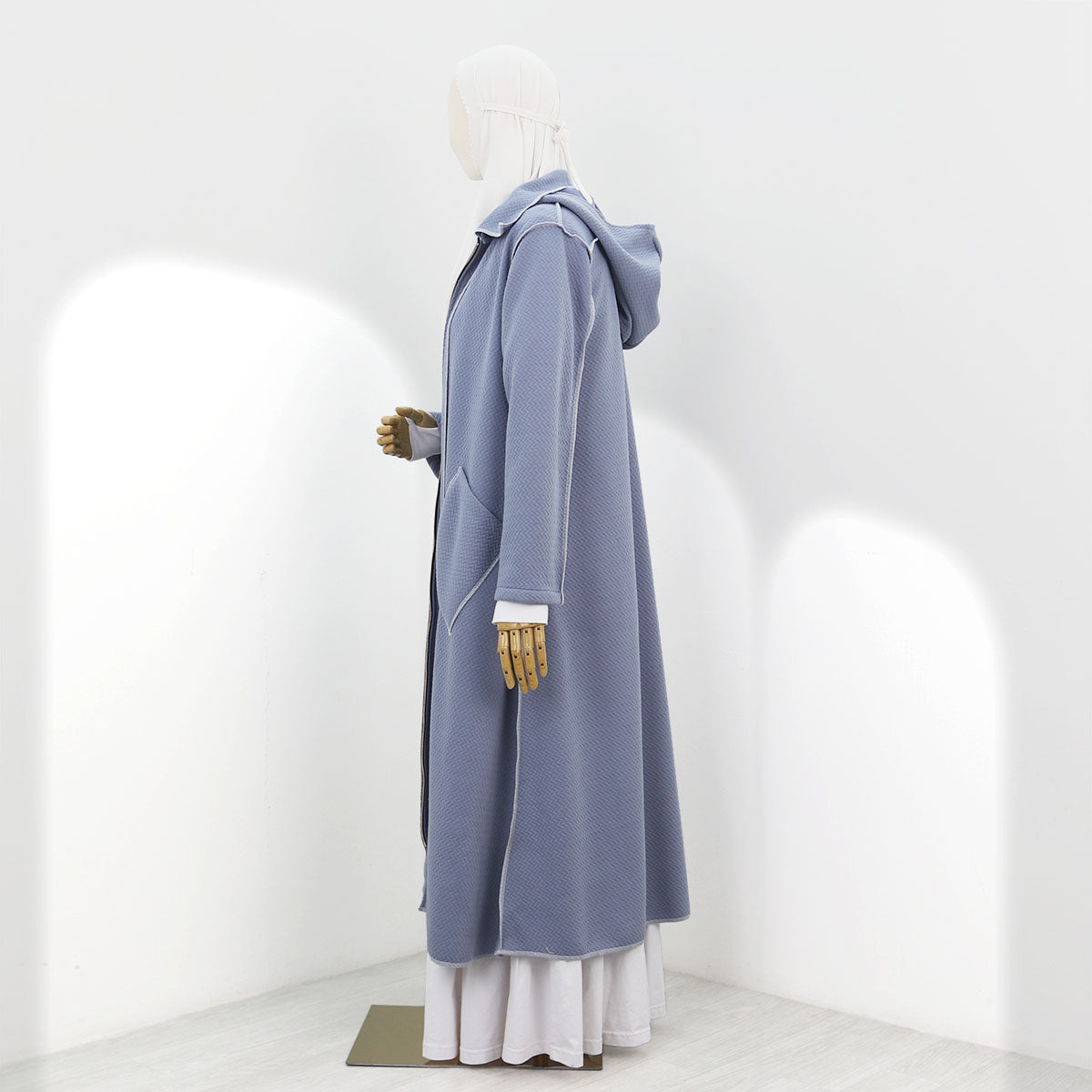 Nafeeza Long Jacket - Blue