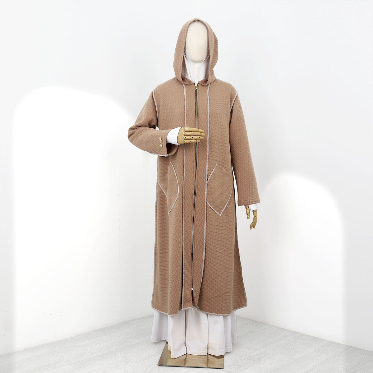 Nafeeza Long Jacket - Mocca