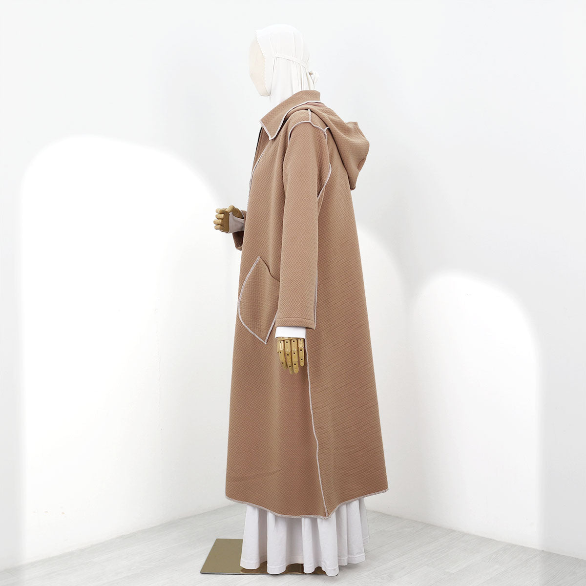 Nafeeza Long Jacket - Mocca