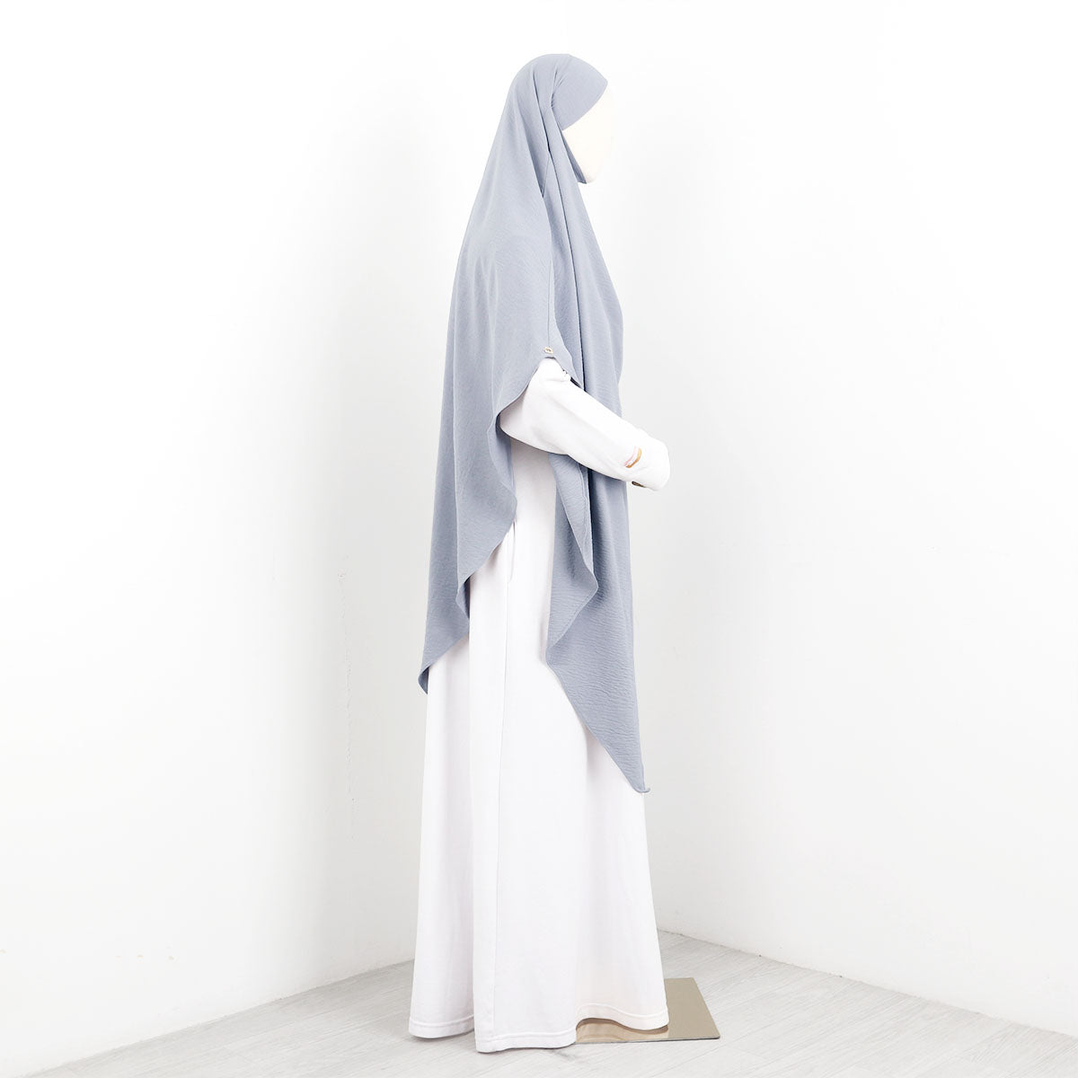 Sarah French Khimar - Netral Grey