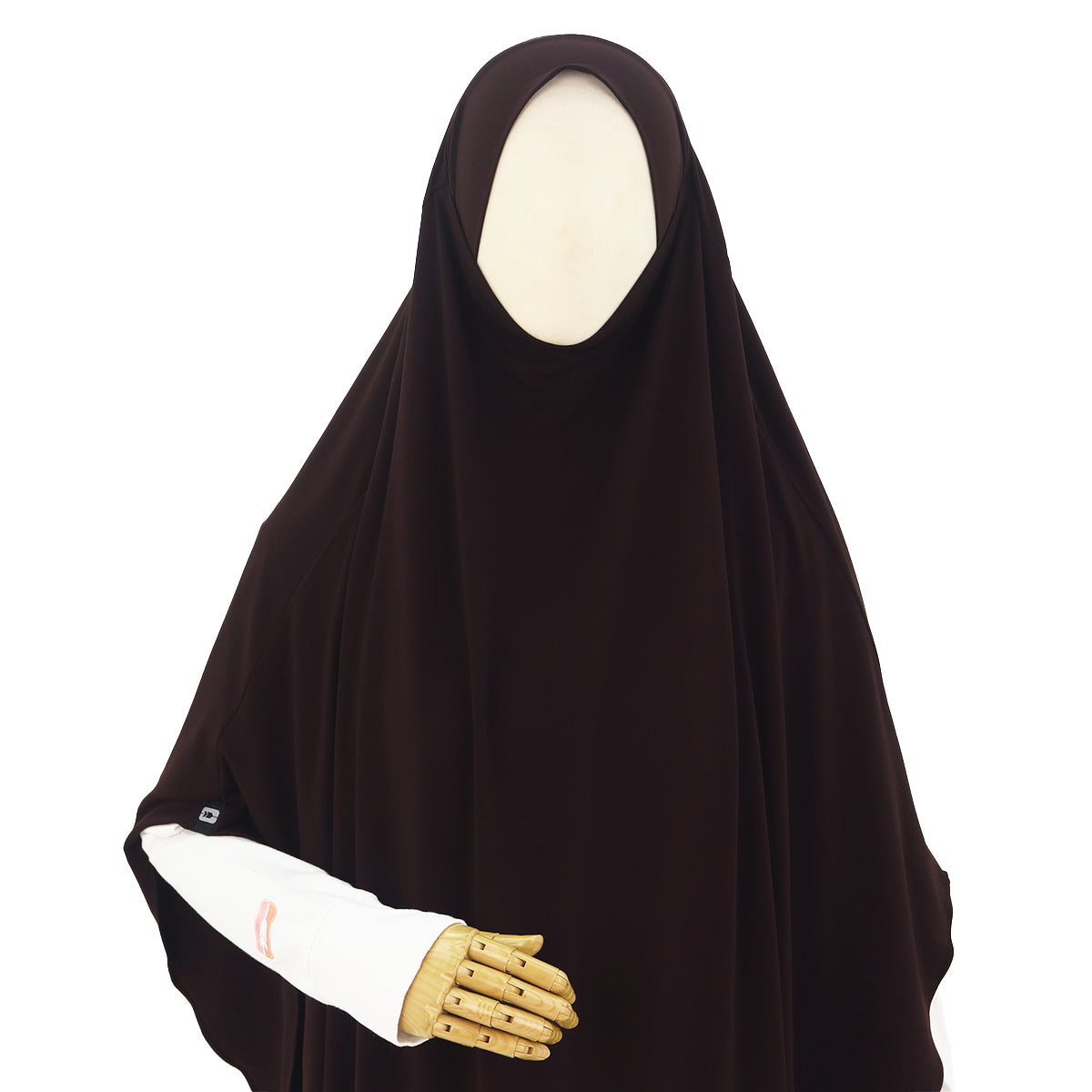 Syakila French Khimar - Dark Brown
