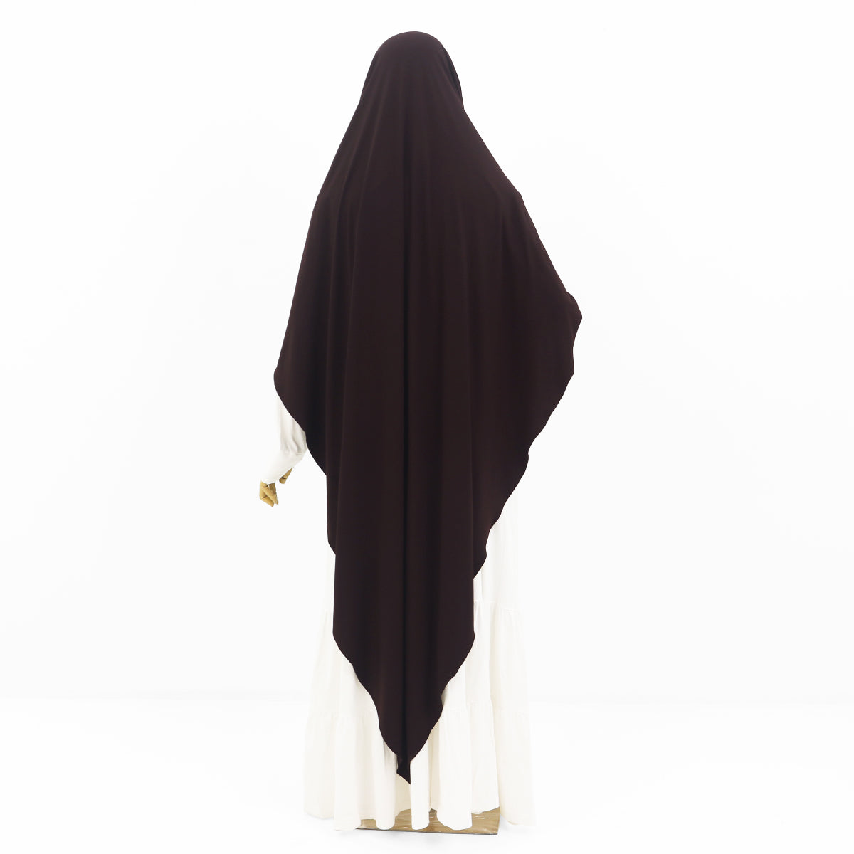 Syakila French Khimar - Dark Brown