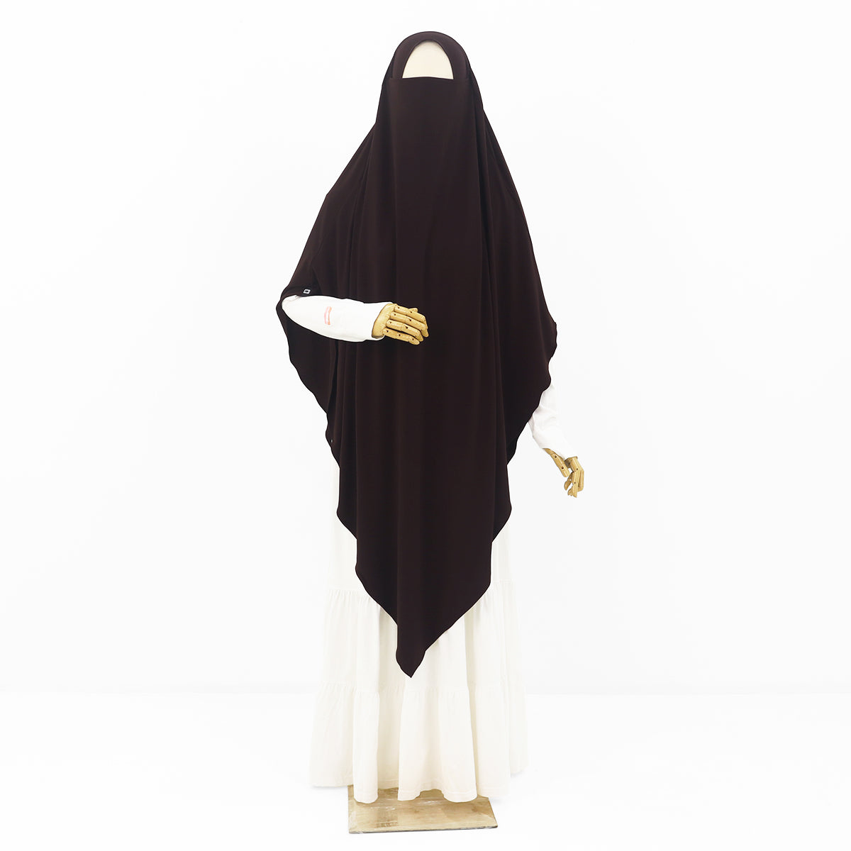Syakila French Khimar - Dark Brown