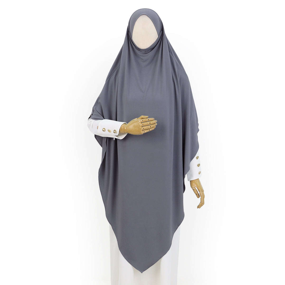 Syakila French Khimar - Dark Grey