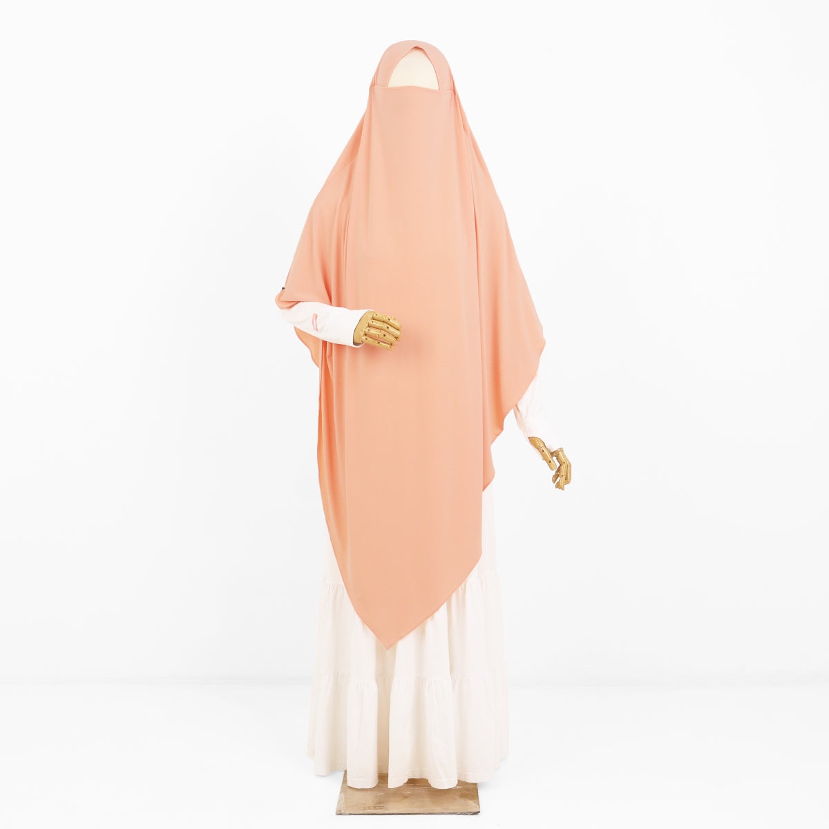 Syakila French Khimar - Peach