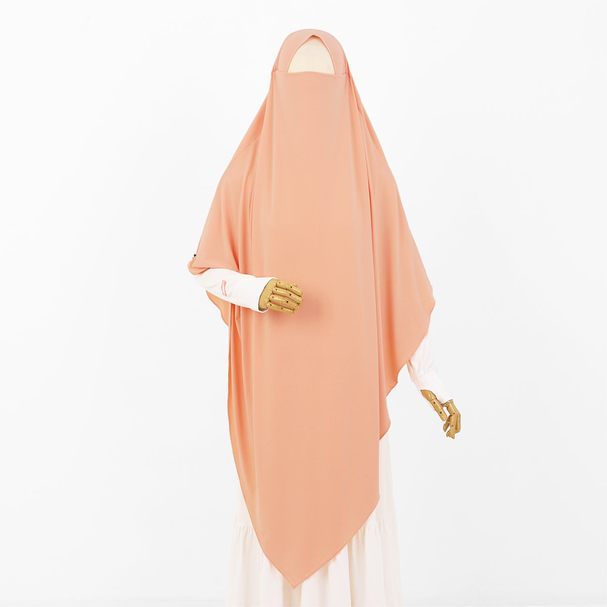 Syakila French Khimar - Peach