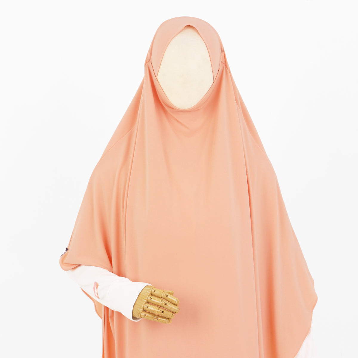 Syakila French Khimar - Peach