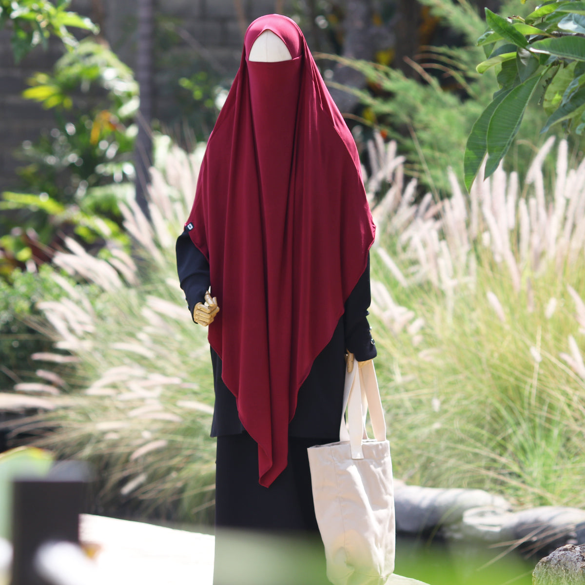 Syakila French Khimar - Maroon