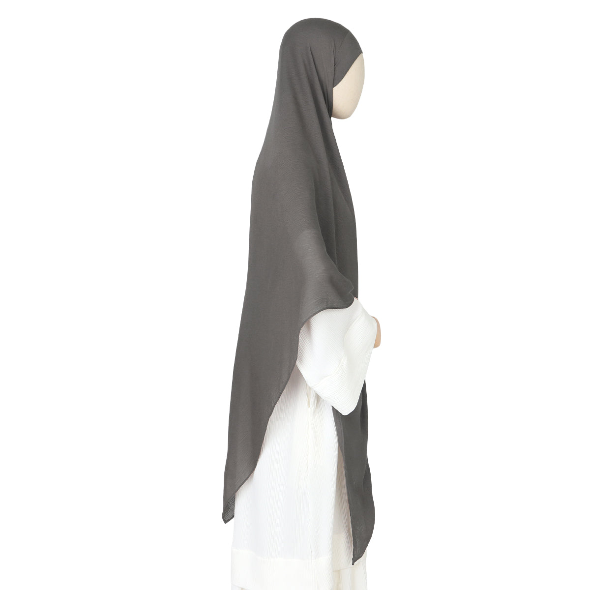 Tiana Viscose Square Instan - Choco Grey