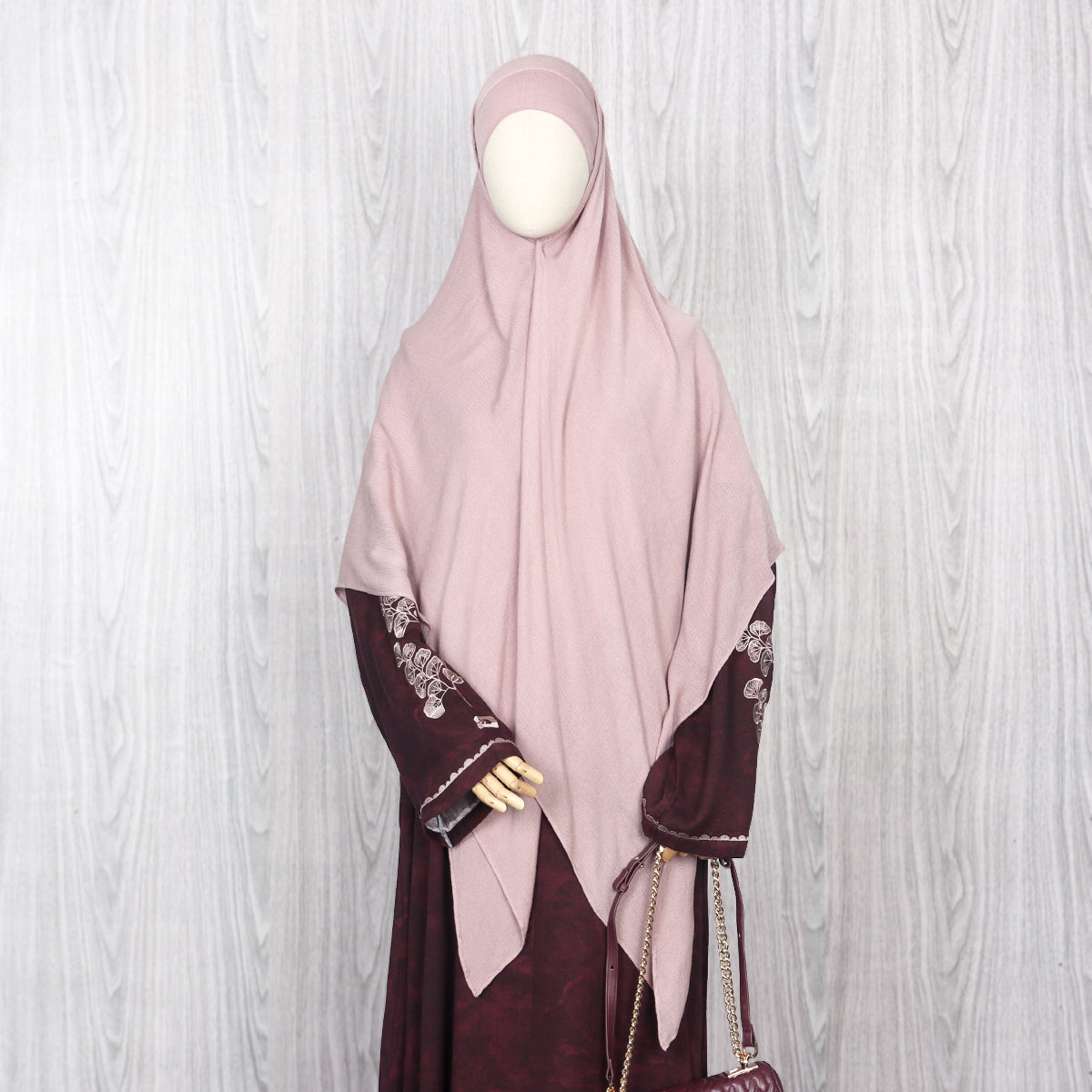 Tiana Viscose Square Instan - Dusty Pink