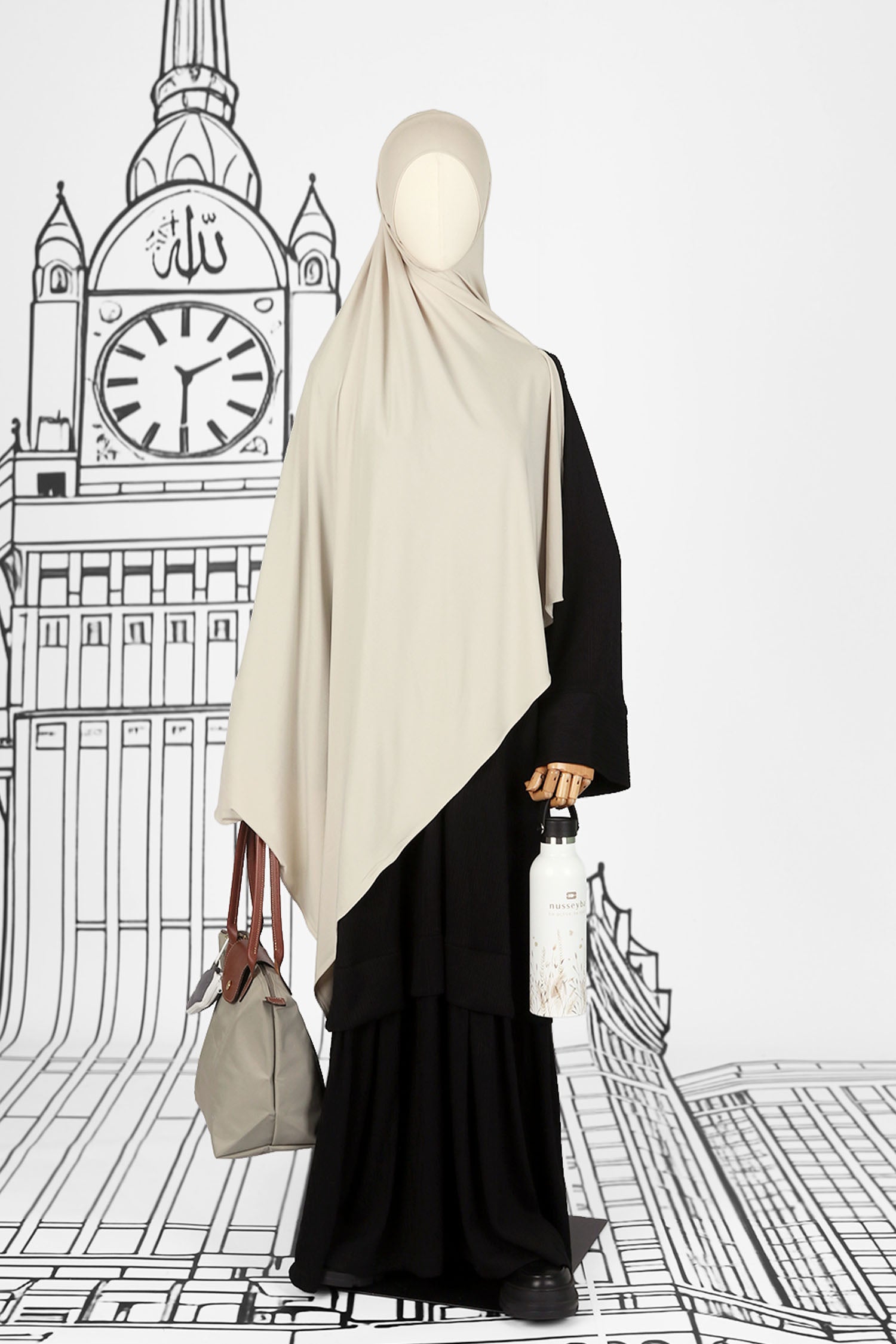 Tsurayya Pashmina Bandana - Cream