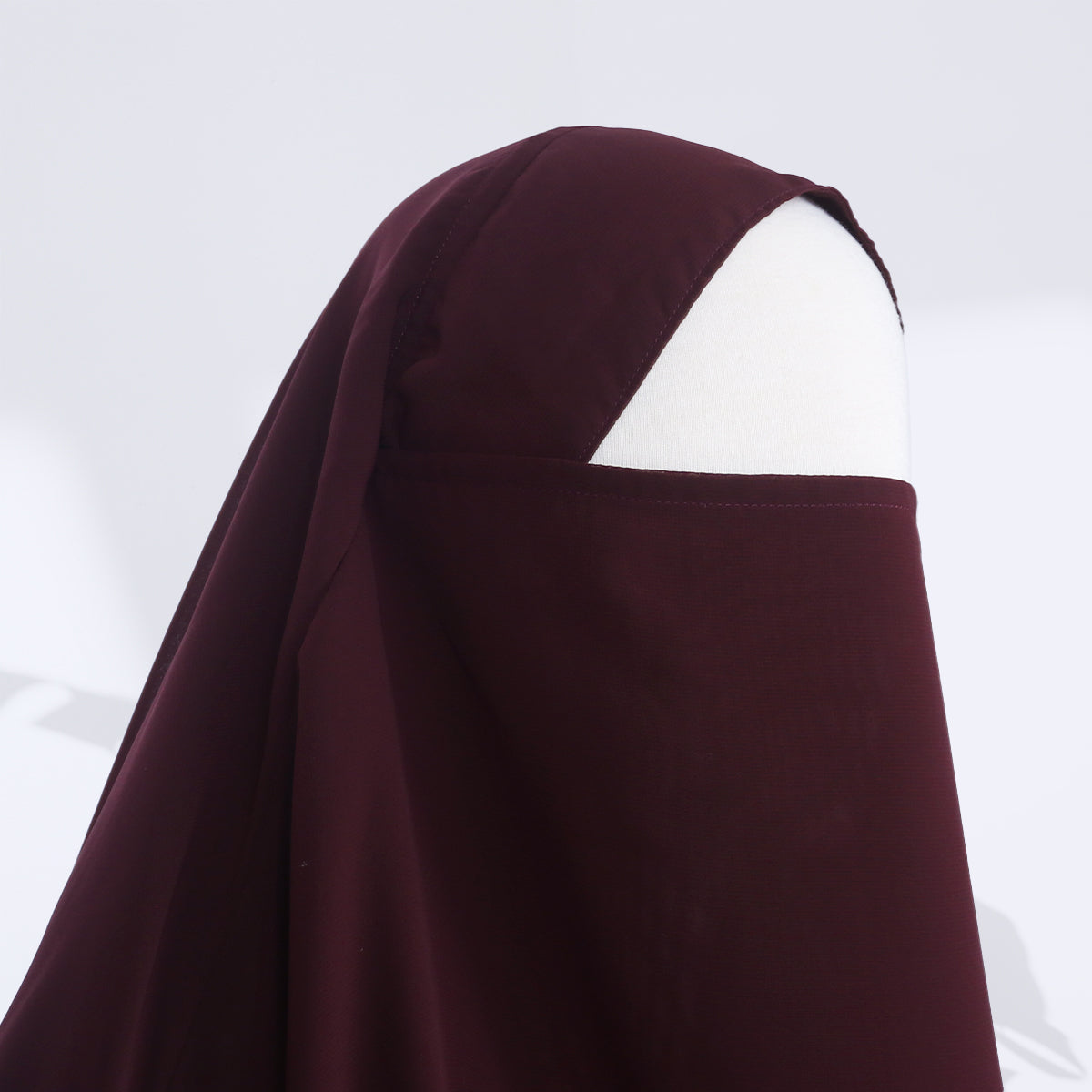 Zenia French Khimar - Dark Maroon